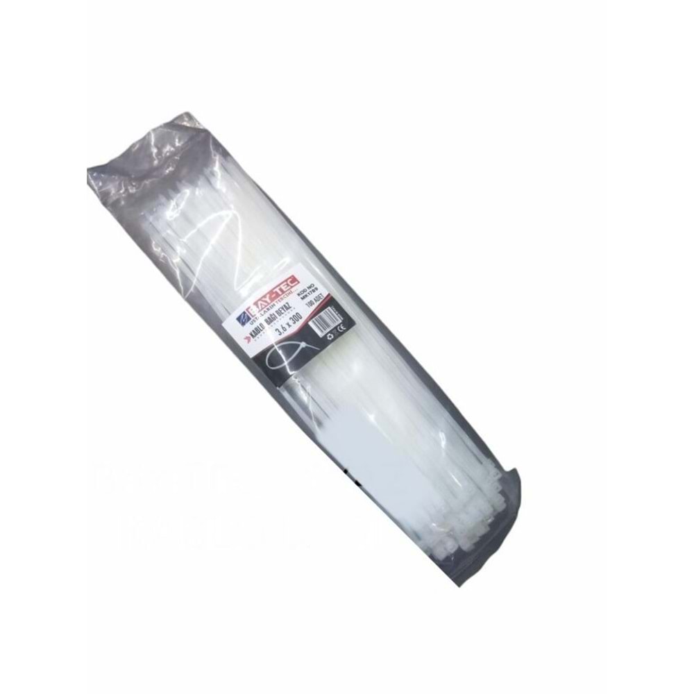 (BAY-TEC) KABLO BAĞI BEYAZ 4.8*450