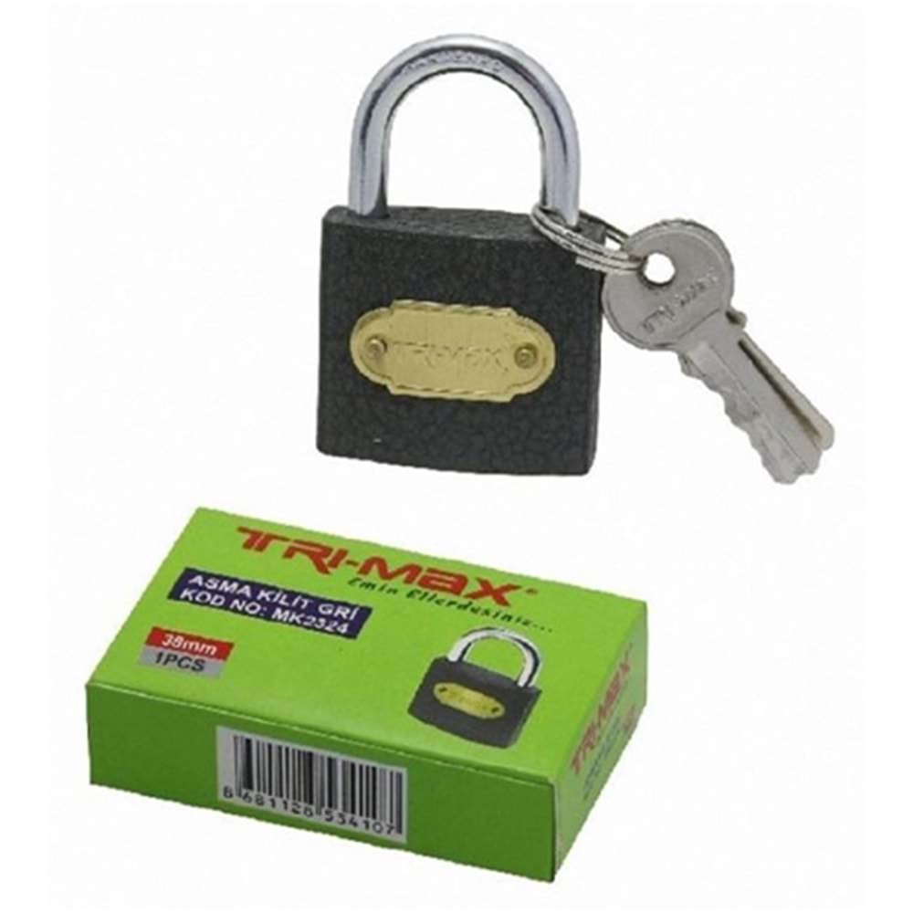 (BAY-TEC) 25MM GRİ ASMA KİLİT